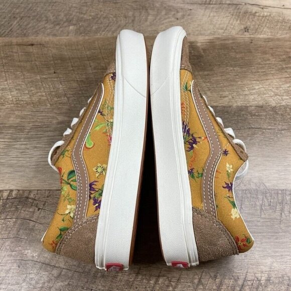 VANS Comfycush Old Skool Fatal Floral Golden Brown Shoes Sneakers Womens 6 NEW - Picture 7 of 11